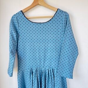 Free People Light Blue Polka Dot Midi Dress
